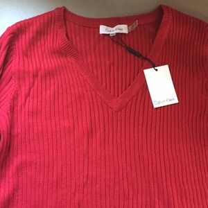 Calvin Klein red sweater XS NWT